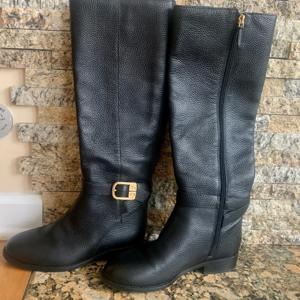 Tory Burch Black Riding Boots - Picture 2 of 6